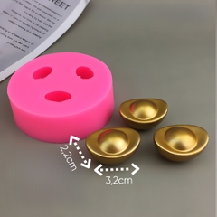 Khuôn Silicon - Thỏi Vàng - Vàng 3C 3.2cm