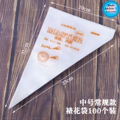Bọc Túi Bao - Túi Nilong Bắt Kem Size 32x20cm Set 100