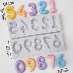 Khuôn Silicon - Số 0-9 - Số Bong Bóng Set 2