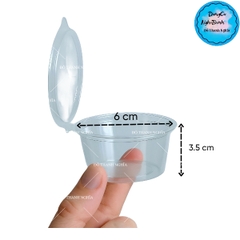 Hộp Nhựa Nắp Gập - Tròn - Chịu nhiệt - 120ml Nắp Liền - Set 50 Ly