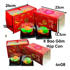 Combo Túi + Ốp - Trung Thu Màu Đỏ Đựng Bánh Cao