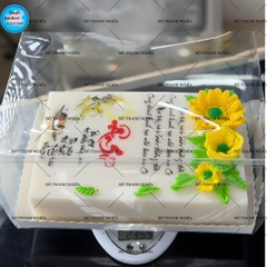 Hộp Nhựa - Chữ Nhật Đế Giấy - 26.5x18 Cao 14cm