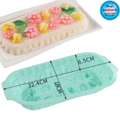 Khuôn Silicon - Đế - Chữ Nhật Hoa