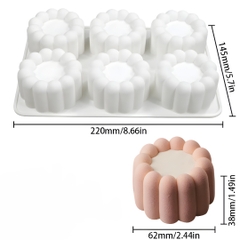 Khuôn Silicon - Vĩ Đế Tròn Khía 6C