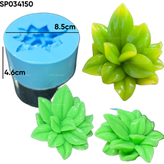 Khuôn Silicon - Sen Đá Lá Xòe - 8.5cm