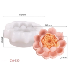 Khuôn Silicon - Hoa Sen Thái Nở - Hoa Sen 9cm Mã B ZW - 320 KT