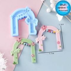 Khuôn Silicon - Cánh Cửa Happy 7.8cm