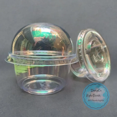 Hộp Nhựa - Tròn PET Nắp Mô Cầu - 200ml