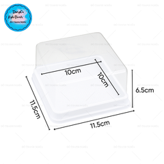 Hộp Nhựa - Vuông XY11 Đế Trắng - 11x11cm Cao 5.5cm H666