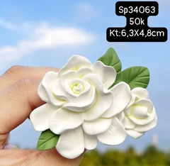 Khuôn Silicon - Hoa Hồng Nở - 6.3x4.8cm - Ép Hồng Kèm Lá