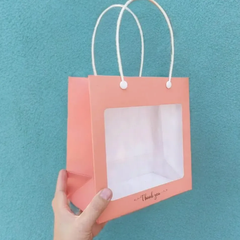 Túi Giấy - Quai Xách - Vuông 20x20x10cm - Túi Hồng