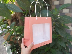 Túi Giấy - Quai Xách - Vuông 20x20x10cm - Túi Hồng