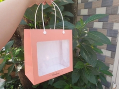Túi Giấy - Quai Xách - Vuông 20x20x10cm - Túi Hồng