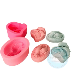 Khuôn Silicon -Sinh Vật Biển - Cá Heo 6.5cm 3c Tim