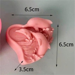 Khuôn Silicon -Sinh Vật Biển - Cá Heo 6.5cm 3c Tim