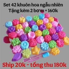 Set 42 Khuôn Hoa Thuỷ Tinh - Bánh Da Lợn - Rau Cau Cup Set