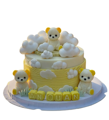 Khuôn Silicon - Động Vật - Gấu Ngồi 2 Mảnh 6.5cm