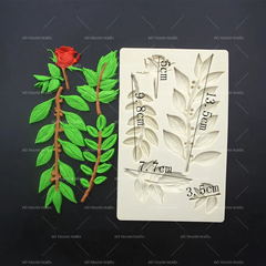 Khuôn Silicon - Lá - TH Lá Dài Nhọn Kèm Hoa