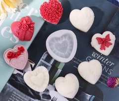 Khuôn Silicon - Trái Tim Hoa - Love Hoa Hồng Viền