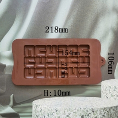 Khuôn Silicon - Viền VN - 17x8cm - VN14 - Chữ U