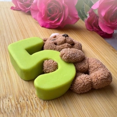 Khuôn Silicon - Số Gấu Số 5 (0-9)