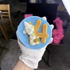 Khuôn Silicon - Số Gấu Số 4 (0-9)