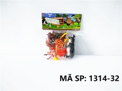 1314-32 TÚI THÚ RỪNG 4C (HÀ MÃ, HƯƠU CAO CỔ, LẠC ĐÀ, HƯƠU) + CÂY, HÀNG RÀO (PVC)