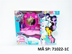 71022-1C HỘP BÀN TRANG ĐIỂM PIN NHẠC + 4C NGỰA PONY Dresing Table