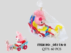 _0817A-2  TÚI THỎ SANRIO XE NGỰA PIN (LỒNG ĐÈN)