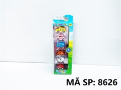8626 HỘP XE SẮT HOẠT HÌNH TRỚN 6C Cartoon Car