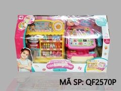 QF2570P HỘP MÁY TÍNH TIỀN SIÊU THỊ PIN + KỆ SỮA, NƯỚC TRÁI CÂY, BÁNH, XÀ BÔNG