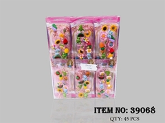 39068 VỈ HỘP 12C NHẪN NHỰA THÚ, TRÁI CÂY