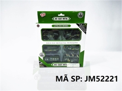 JM52221 HỘP XE QUÂN SỰ SẮT TRỚN 6C ĐỦ MẪU (JEEP, TĂNG, THIẾT GIÁP, CHỞ HỎA TIỄN) Die-Cast Metal