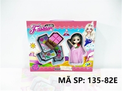 135-82E  HỘP PHẤN TRANG ĐIỂM CHOCOLATE 3 TẦNG + 1C BABY NHÍ KHỚP, MẮT THỦY TINH   135-82D, E, F