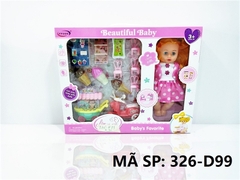 326-D99 HỘP BÉ (BABY) 1C, XE ĐẨY KEM, XE VESPA, TỦ LẠNH, 4 GHẾ, BÀN, 3C KEM Beauty Baby 326-887-888