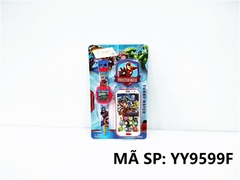 YY9599F VỈ ĐỒNG HỒ PIN PIN CHIẾU HÌNH + ĐT SIÊU NHÂN AVENGER
