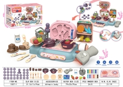 1007-1  HỘP ĐẤT SÉT MÁY TÍNH TIỀN SIÊU THỊ PIN, KỆ BẾP, KHUÔN + 12 TÚI