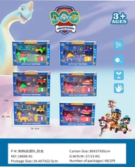 18668-81 HỘP CHÓ CỨU HỘ 1C + VÁN TRƯỢT + 1C RỒNG + 1C TÀU + 1C XE CHÓ CỨU HỘ 18668-21 - 18668-30