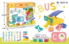 5823-B HỘP ĐẤT SÉT LÀM CHỮ CÁI + 5 HŨ