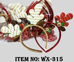 WX-315A  TÚI 2C CÀI TÓC NOEL SỪNG TUẦN LỘC CHUÔNG