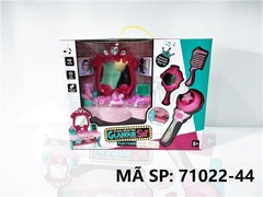 71022-44 HỘP BÀN TRANG ĐIỂM PIN + GƯƠNG, LƯỢC, ỐNG CUỐN, TRƯỢNG SAO Makeup Glamour Set 71022-