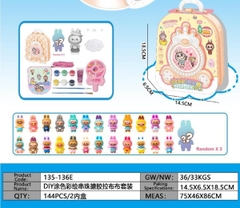 135-136E  HỘP VALI XỎ CHUỖI LABUBU