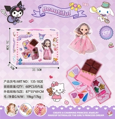 135-182E  HỘP PHẤN TRANG ĐIỂM 3 TẦNG THANH SOCOLA + 1C BABY KHỚP