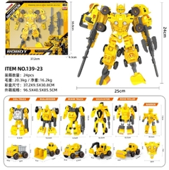 139-23  HỘP RÁP ROBO BIẾN HÌNH XE CÔNG TRÌNH ĐỦ MẪU