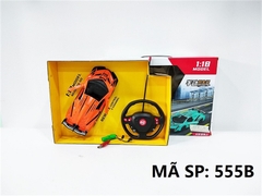 555B HỘP XE HƠI LAMBORGHINI MỞ CỬA ĐK 7 Đ.TÁC, VÔ LĂNG TRÒN, CÓ SẠC TL 1:18 Power