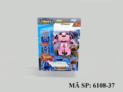 6108-37 VỈ RÁP ROBO BIẾN HÌNH XE HƠI TOBOT (HỒNG)