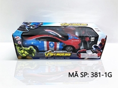 381-1G HỘP XE HƠI BMW CAPTIAN ĐK 7 Đ.TÁC ĐÈN 3D, KHÔNG SẠC AVENGERS