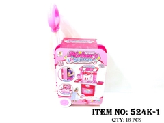 524K-1 HỘP VALI KÉO KỆ TRANG ĐIỂM 33 MIẾNG 4 IN 1