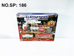186 HỘP ĐƯỜNG RAY XE LỬA PIN NHẠC KHÓI 13 MIẾNG CLASSIC TRAIN 345CM