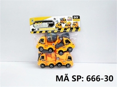 666-30 TÚI XE CÔNG TRÌNH 4C LẮP RÁP ỐC VÍT ĐỦ MẪU (TRỘN, CÀO, CẨU, BEN) (PVC)